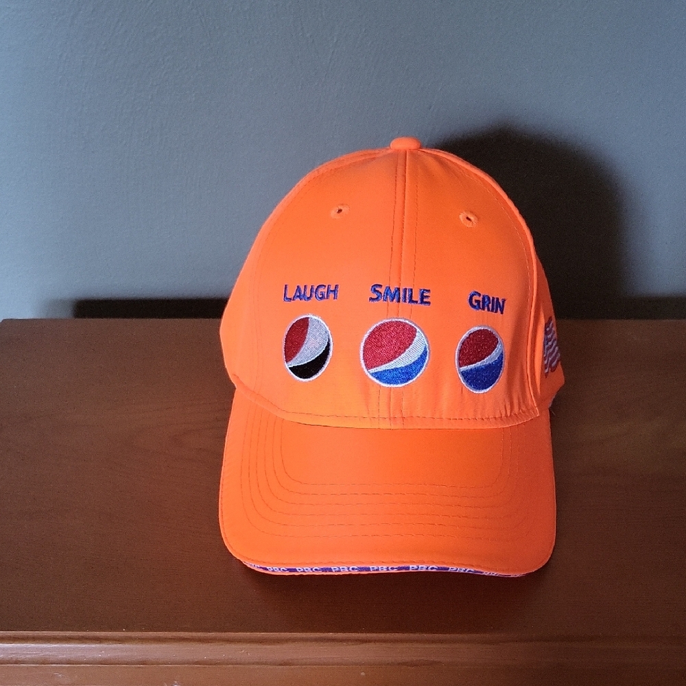 Pepsi Orange Hat with Logo and Slogan